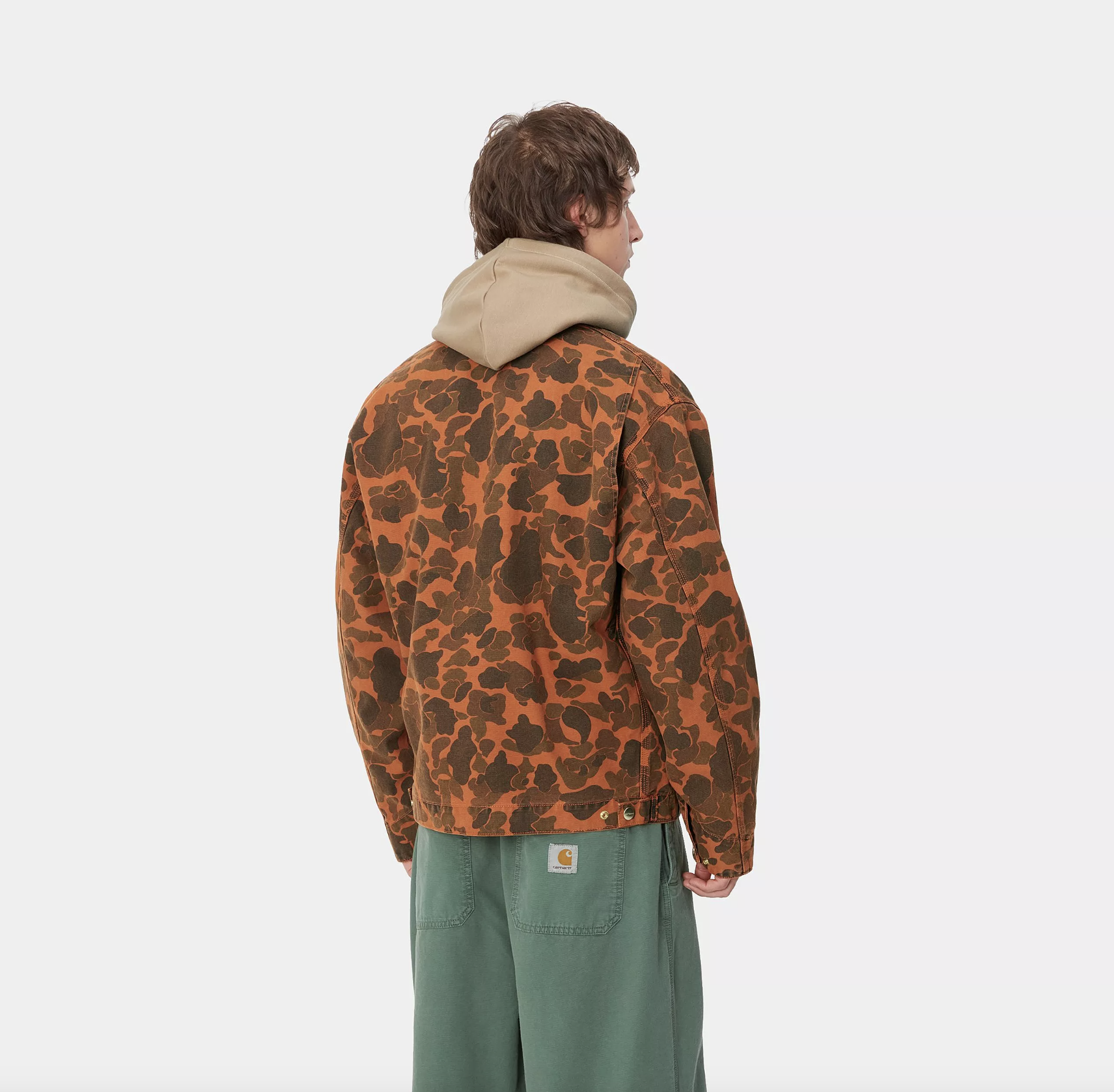 Chaqueta Carhartt WIP Duck Detroit - Camo Duck/Green/Turmeric (Garment Dyed)