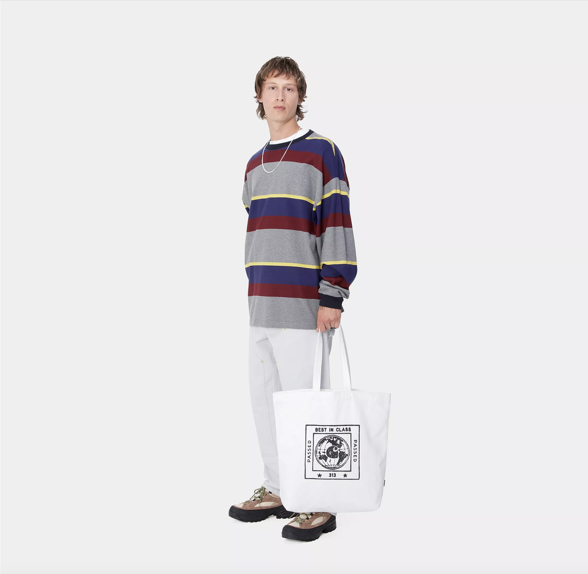 Bolso Tote Carhartt WIP Stamp - White/Black