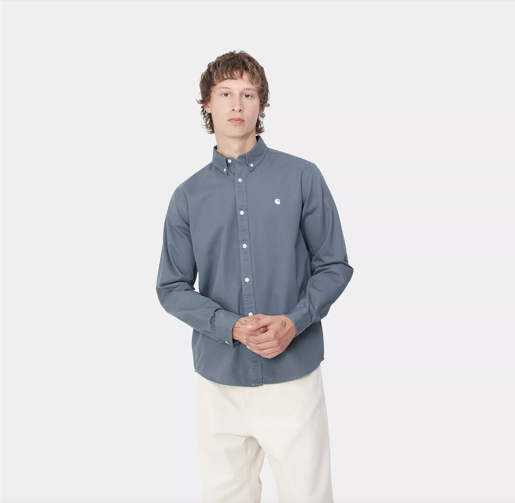 Camisa Carhartt WIP L/S Madison - Positiano/Wax