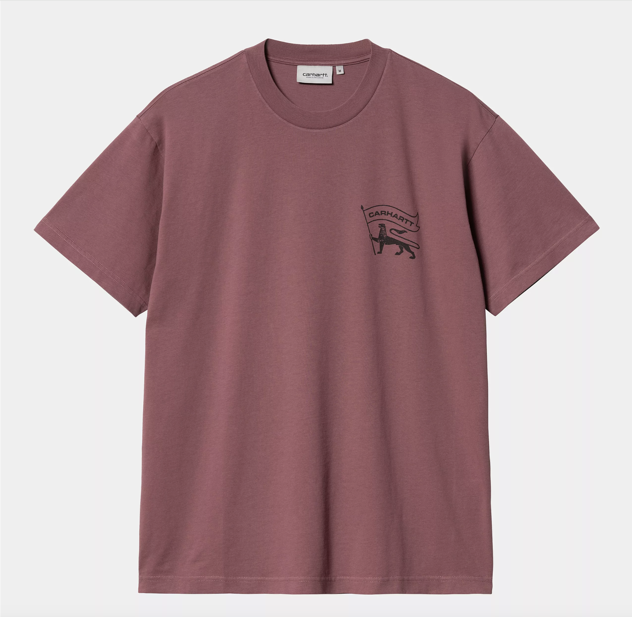 Camiseta Carhartt WIP Stamp - Dusty Fuchsia/Black