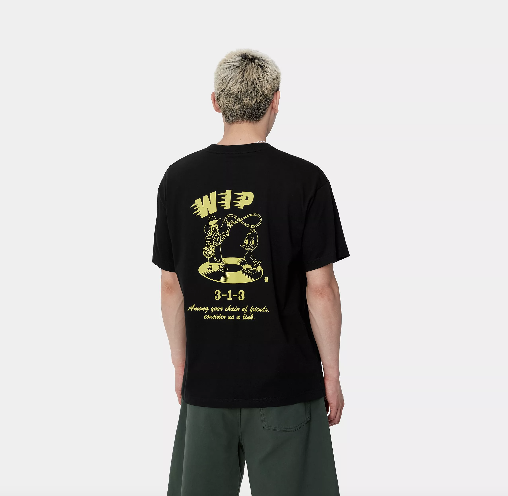 Camiseta Carhartt WIP Friendship - Black/Yellow