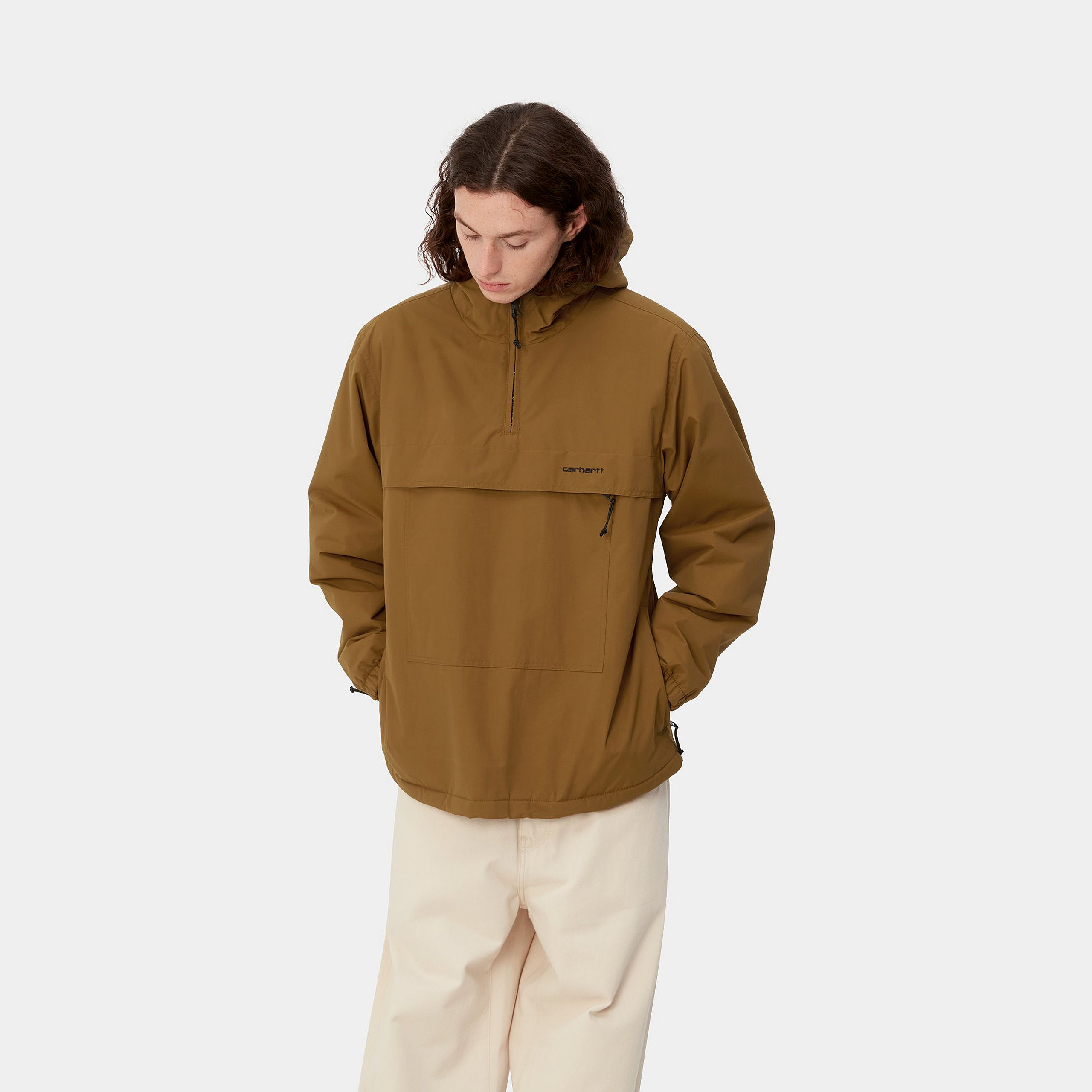Chaqueta con Capucha Carhartt WIP Windbreaker  - Deep H Brown