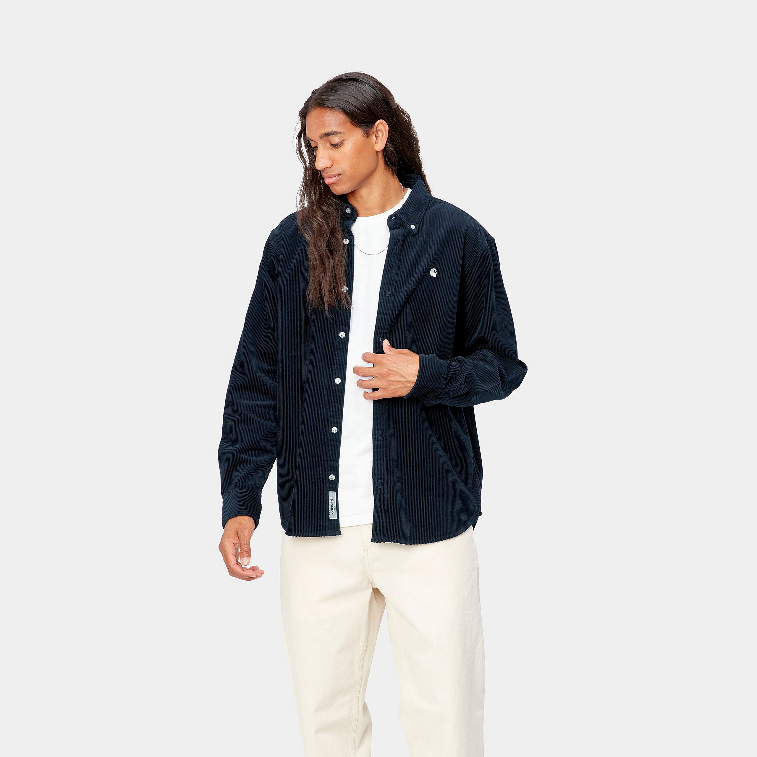 Camisa Carhartt WIP L/S Madison Cord - Dark Navy/Wax