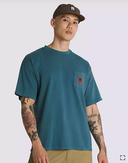 Camiseta Vans MTE Logo Crestline Loose Pocket - Stargazer Blue