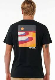 Camiseta Rip Curl Surf Revival Lined Up - Black