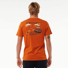 Camiseta Rip Curl Search Trip Tee - Orange Amber