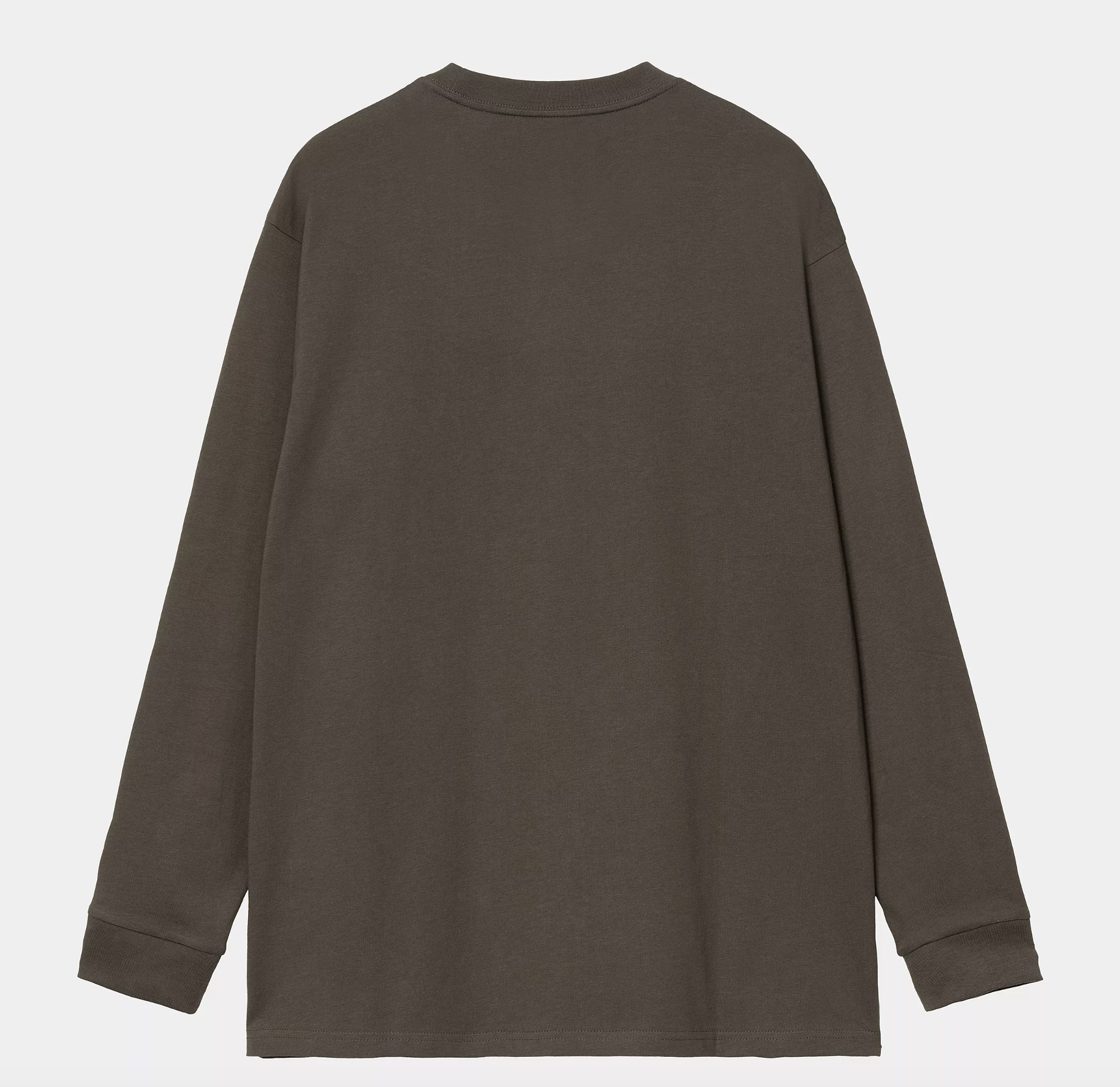 Camiseta Manga Larga Carhartt WIP L/S Script Embroidery - Cypress/White
