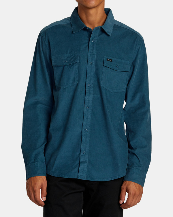 Camisa RVCA Freeman Cord - Duck Blue