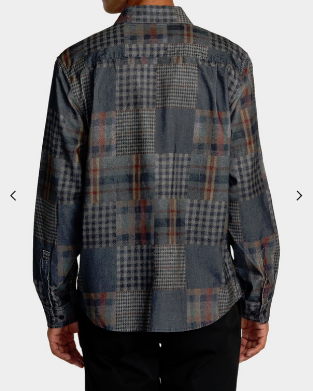 Camisa RVCA Freeman Cord Print - Navy Marine