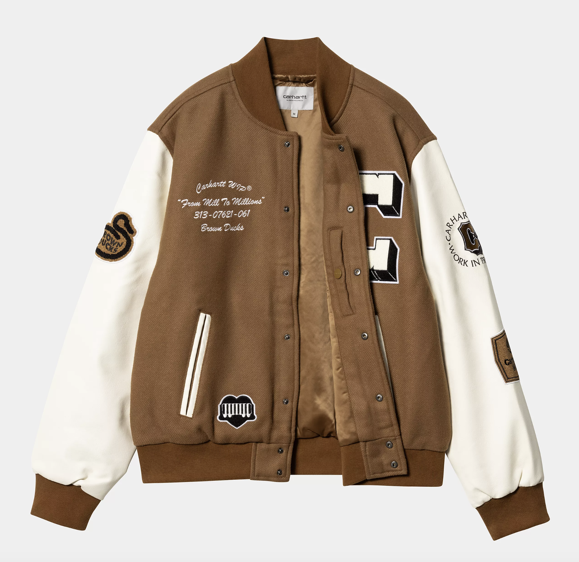 Chaqueta Bomber Carhartt WIP Brown Ducks - Hamilton Brown/Wax