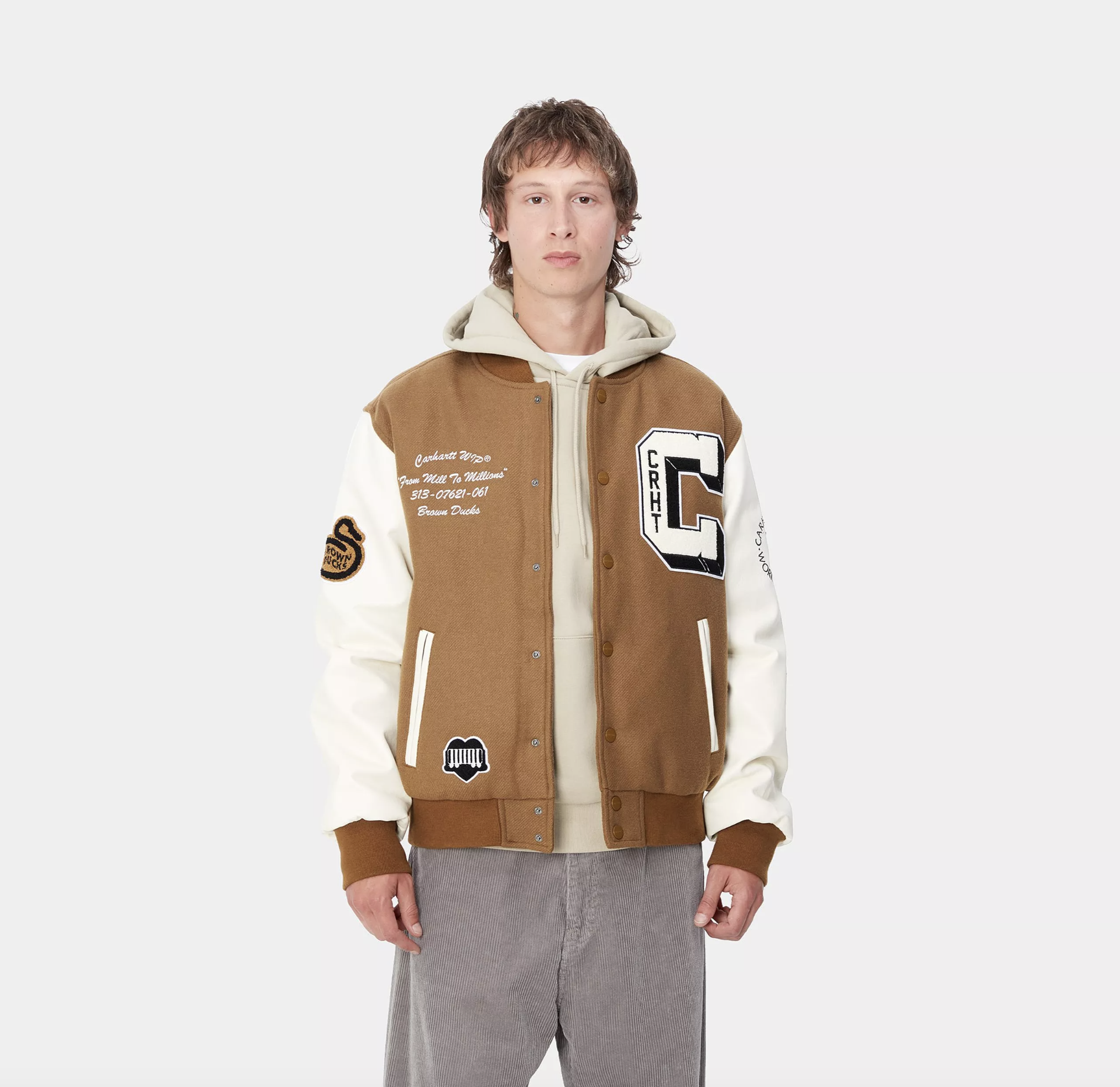 Chaqueta Bomber Carhartt WIP Brown Ducks - Hamilton Brown/Wax