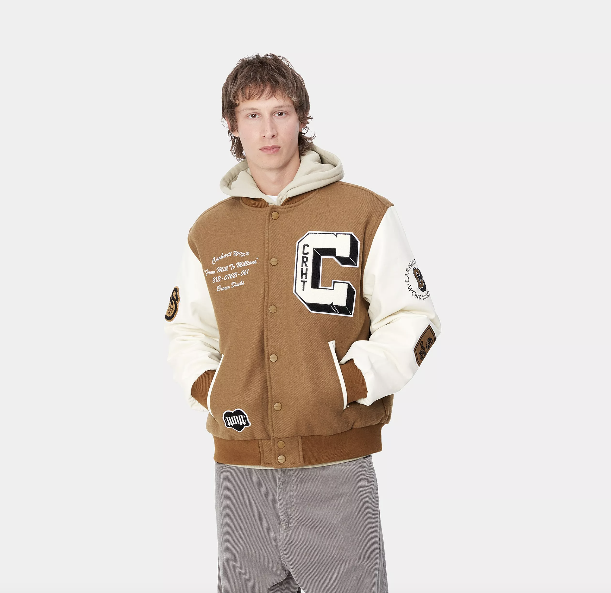 Chaqueta Bomber Carhartt WIP Brown Ducks - Hamilton Brown/Wax