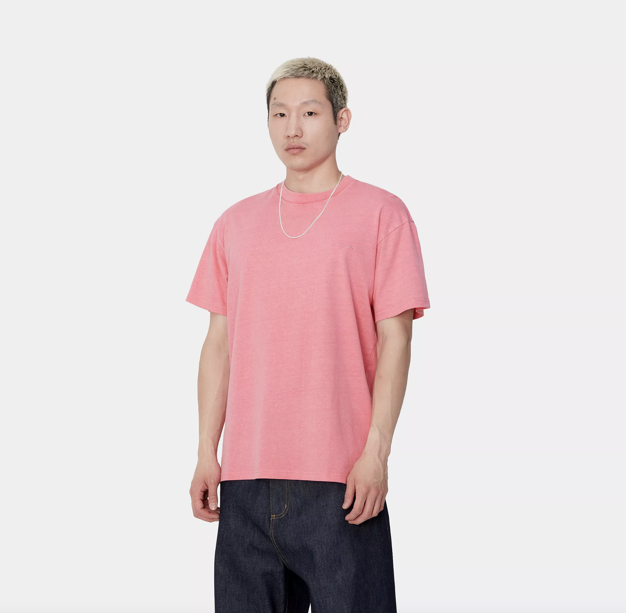Camiseta Carhartt Wip Duster Script - Charm Pink