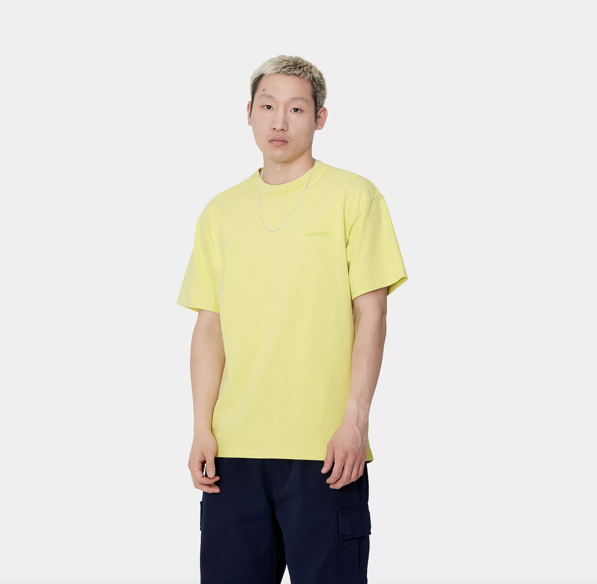 Camiseta Carhartt Wip Duster Script - Artic Lime