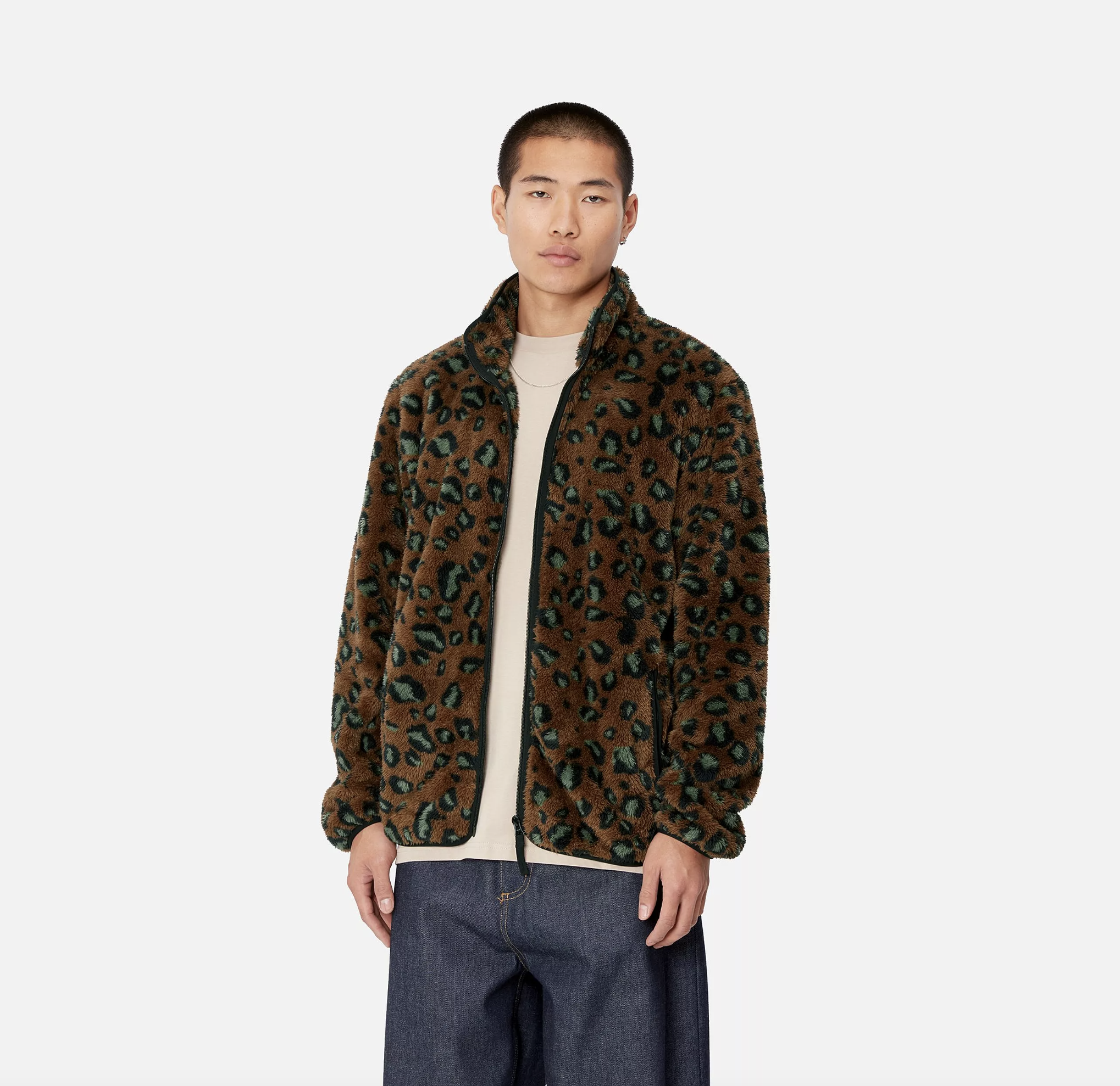 Chaqueta Carhartt WIP Jebson Sweat - Camo Leo, Tamarind/Black