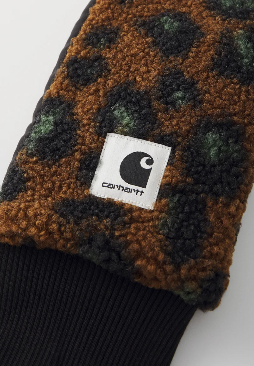 Manoplas Carhartt WIP Orla Mitten - Camo Leo Jacquard, Tamarind/Black