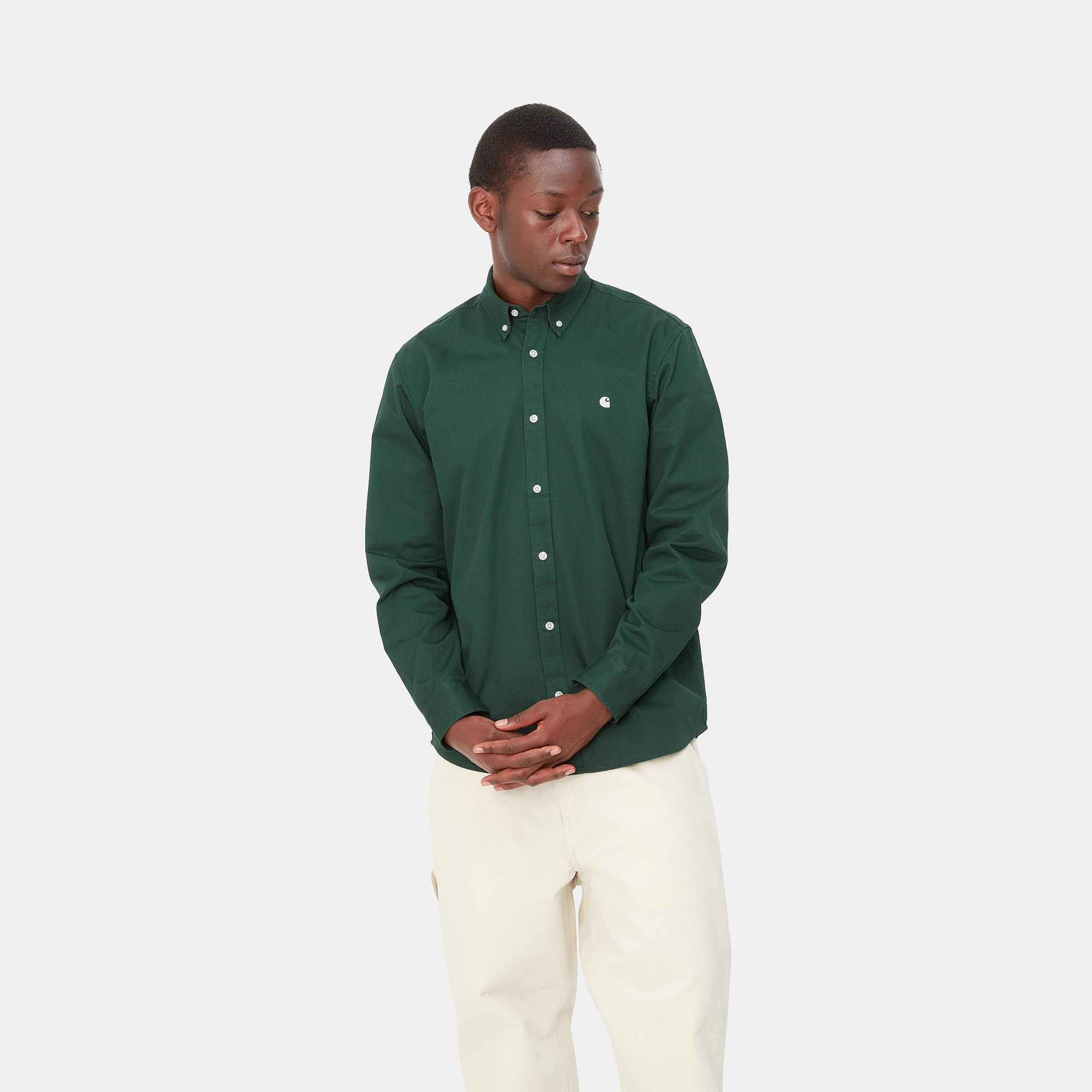 Camisa Carhartt WIP L/S Madison - Discovery Green/Wax