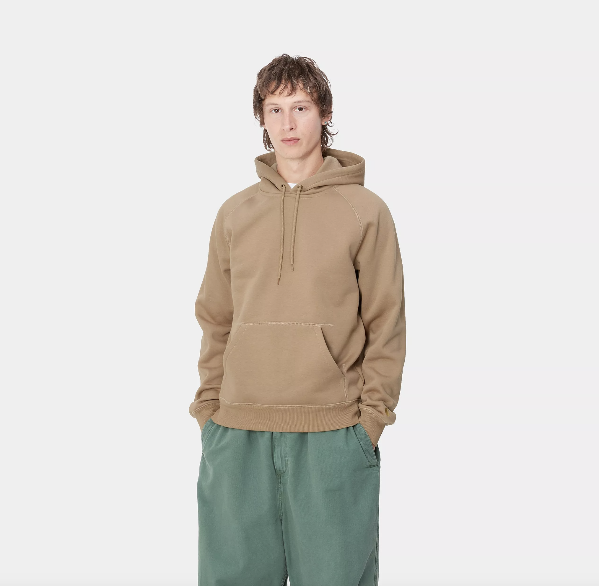 Sudadera con Capucha Carhartt Wip Chase - Peanut/Gold