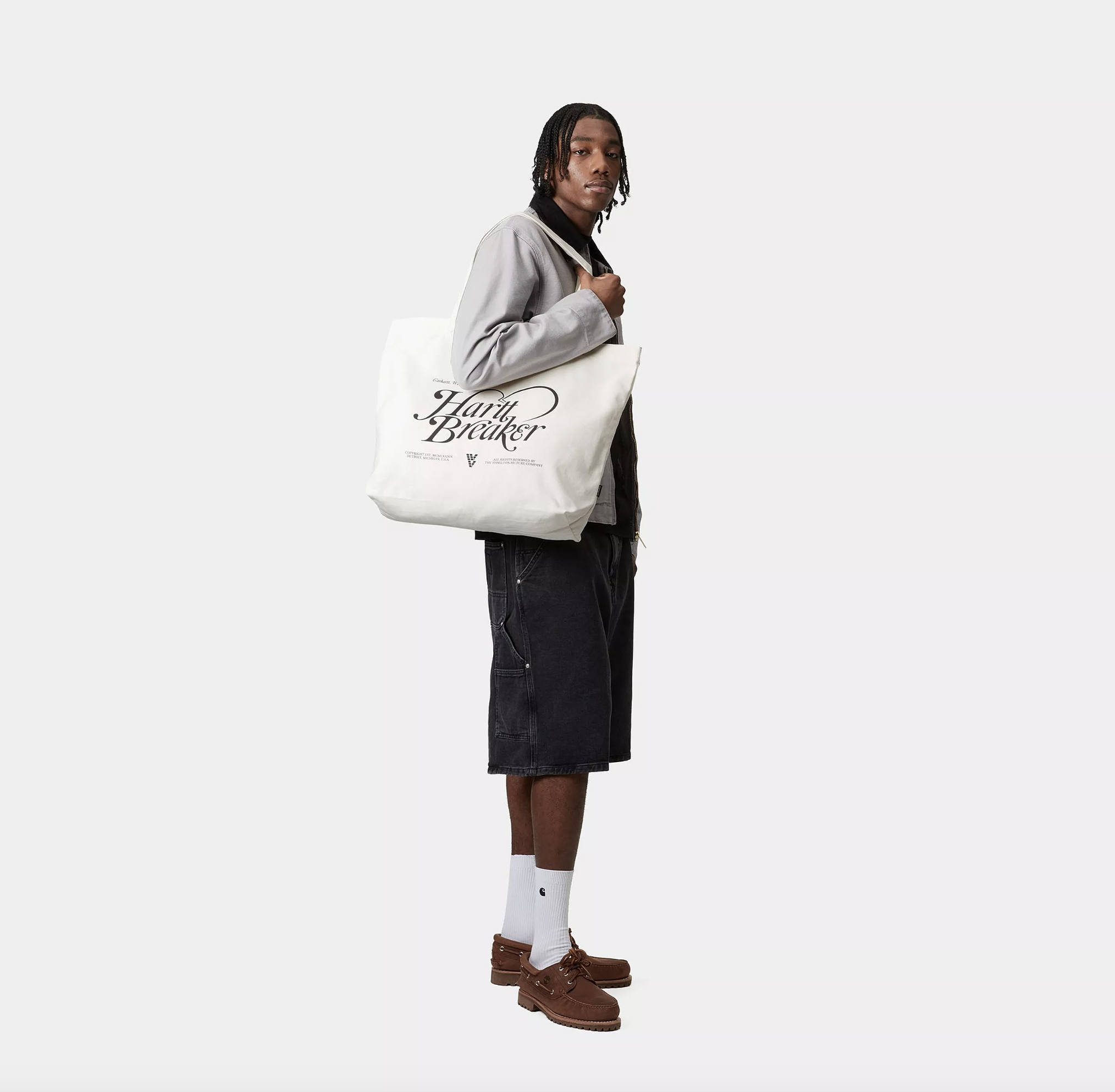 Bolso Carhartt Wip Canvas Graphic Tote Large - Harttbreaker Print/Wax