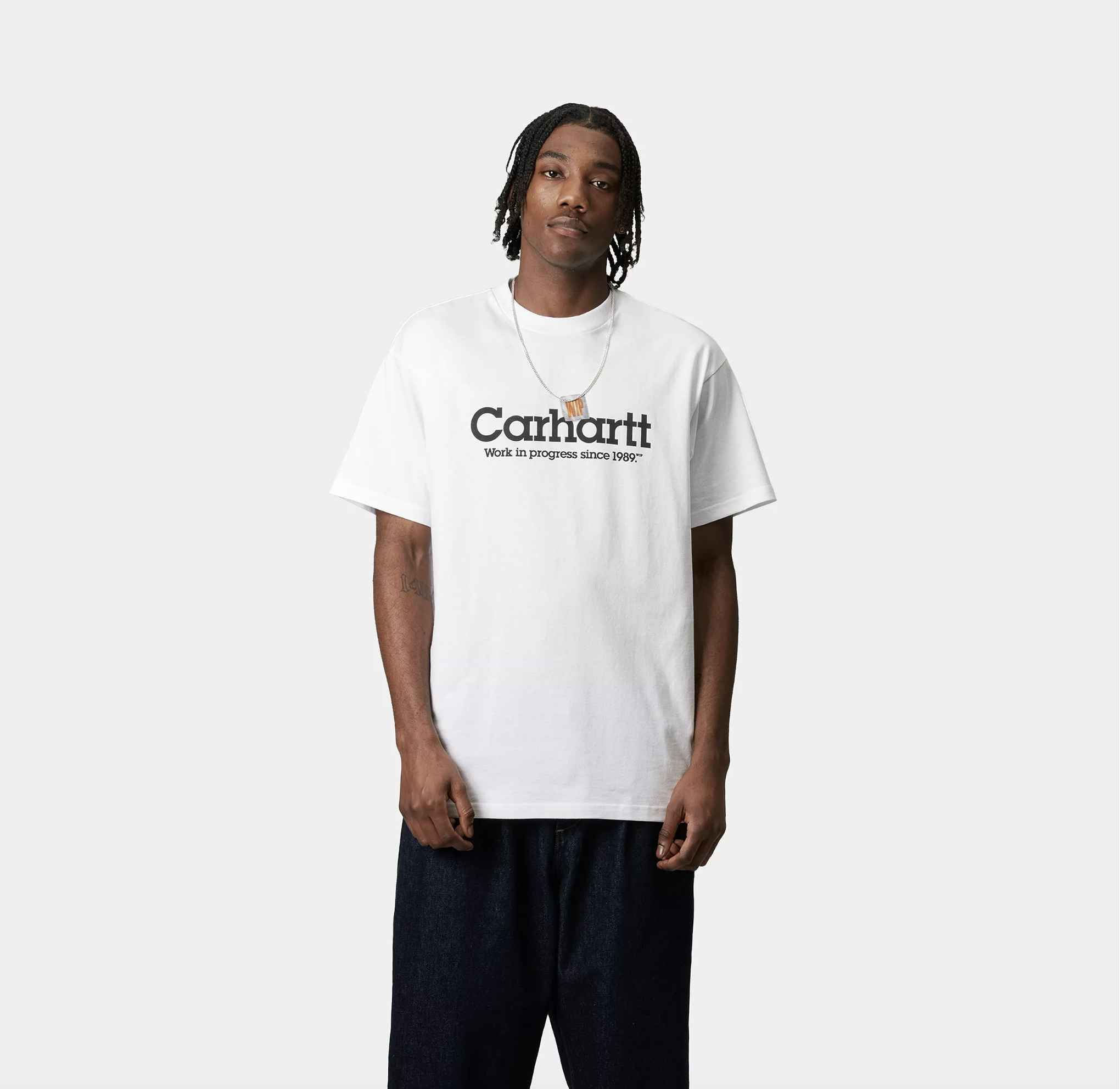 Camiseta Carhartt Wip Label Script - White