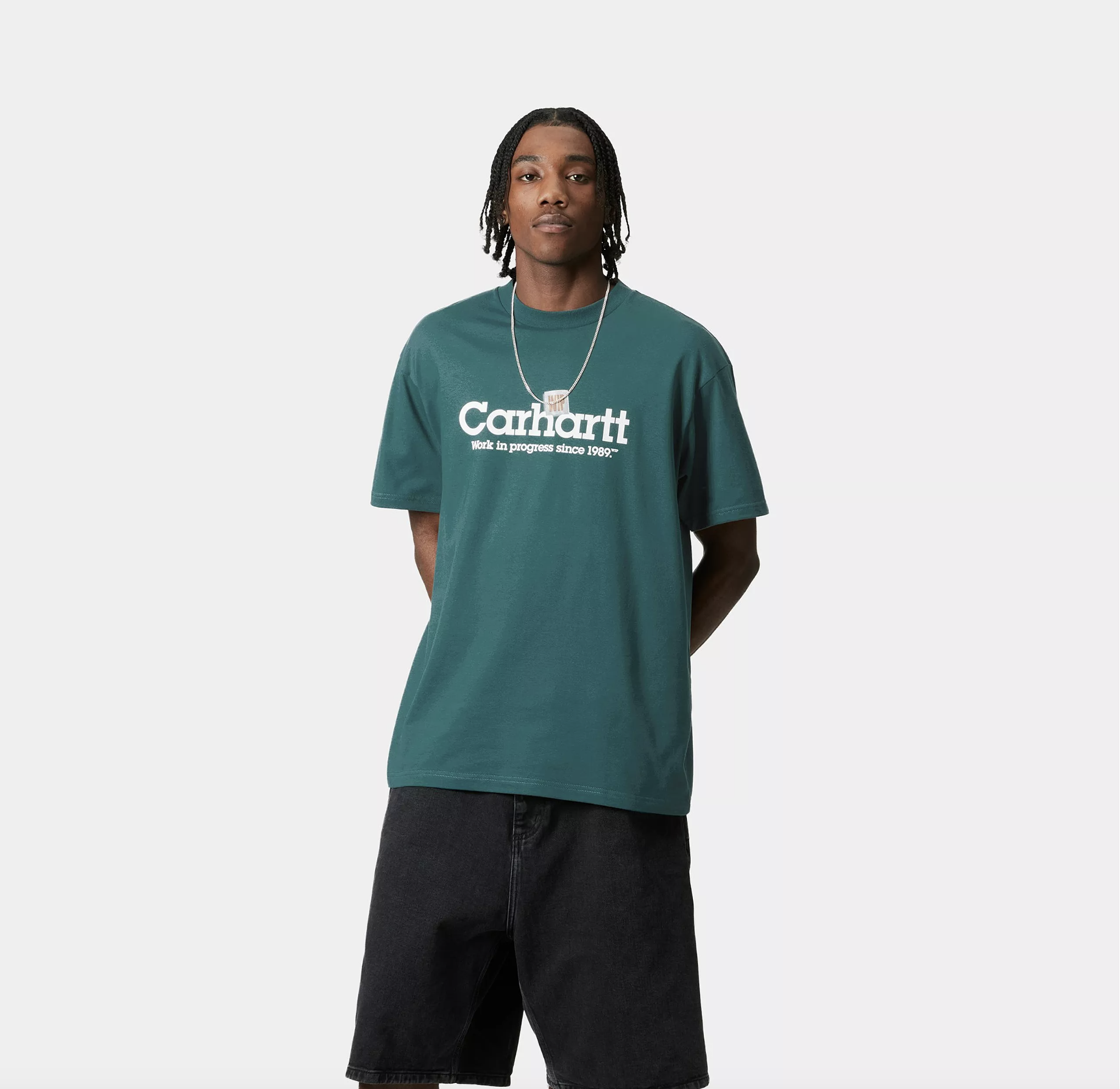 Camiseta Carhartt WIP Label Script - Malachite