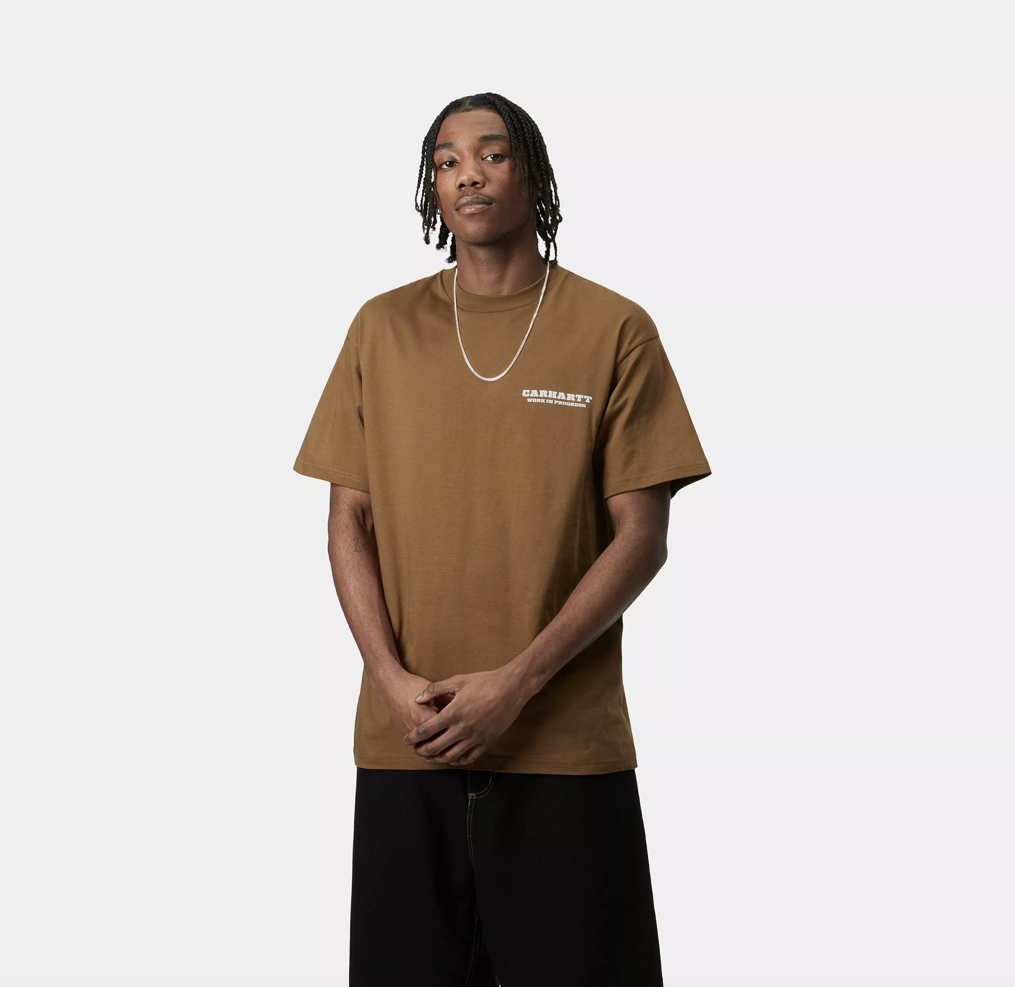 Camiseta Carhartt WIP Runaway - Hamilton Brown/White
