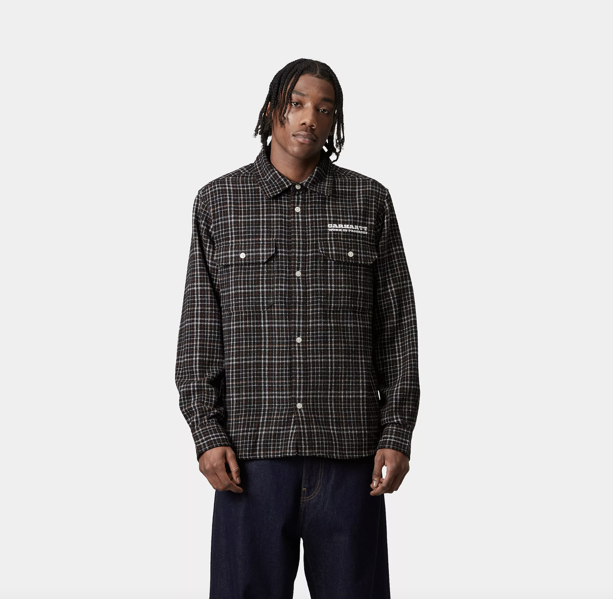 Sobrecamisa Carhartt WIP Runaway Millett - Millet Check, Black/Wax