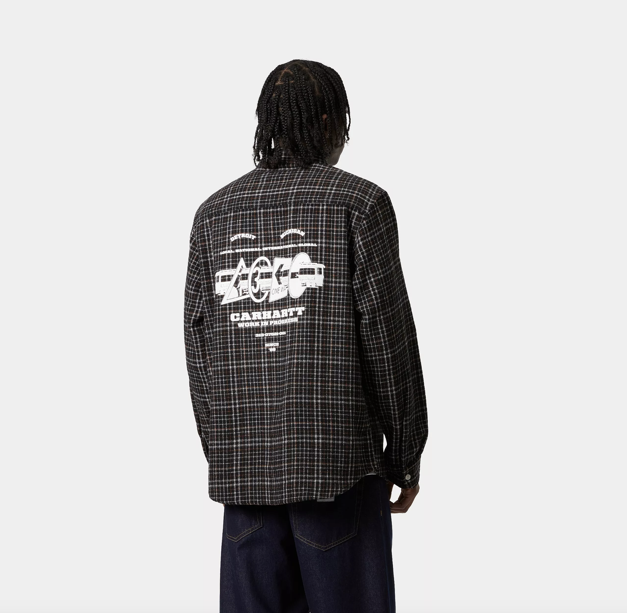 Sobrecamisa Carhartt WIP Runaway Millett - Millet Check, Black/Wax