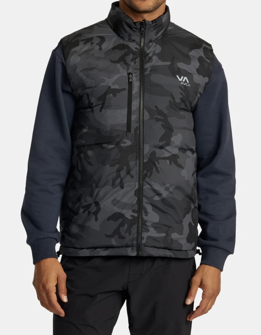 Chaleco Reversible RVCA Reversable Packable Puffa Vest - Black
