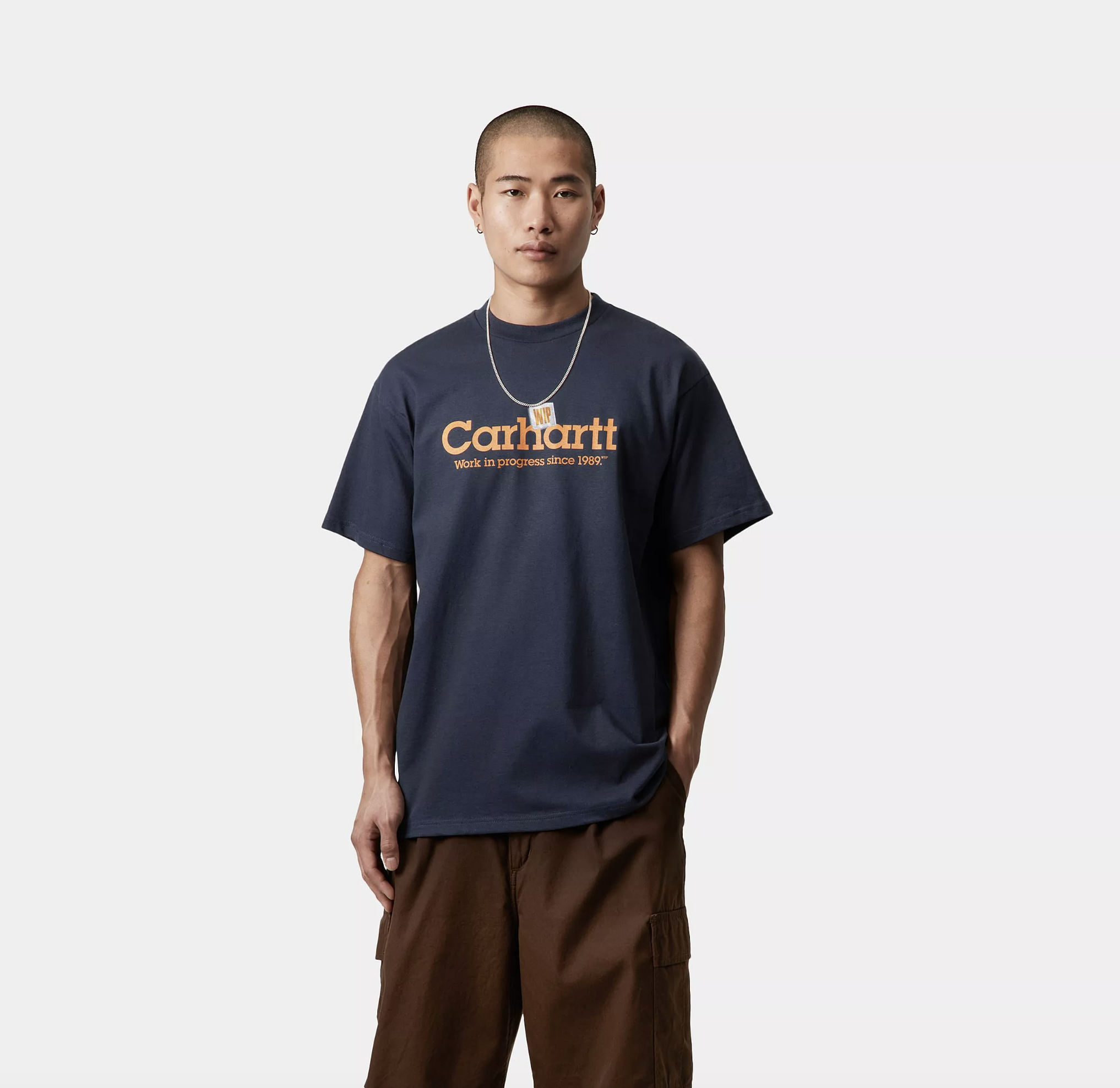 Camiseta Carhartt WIP Label Script - Blue
