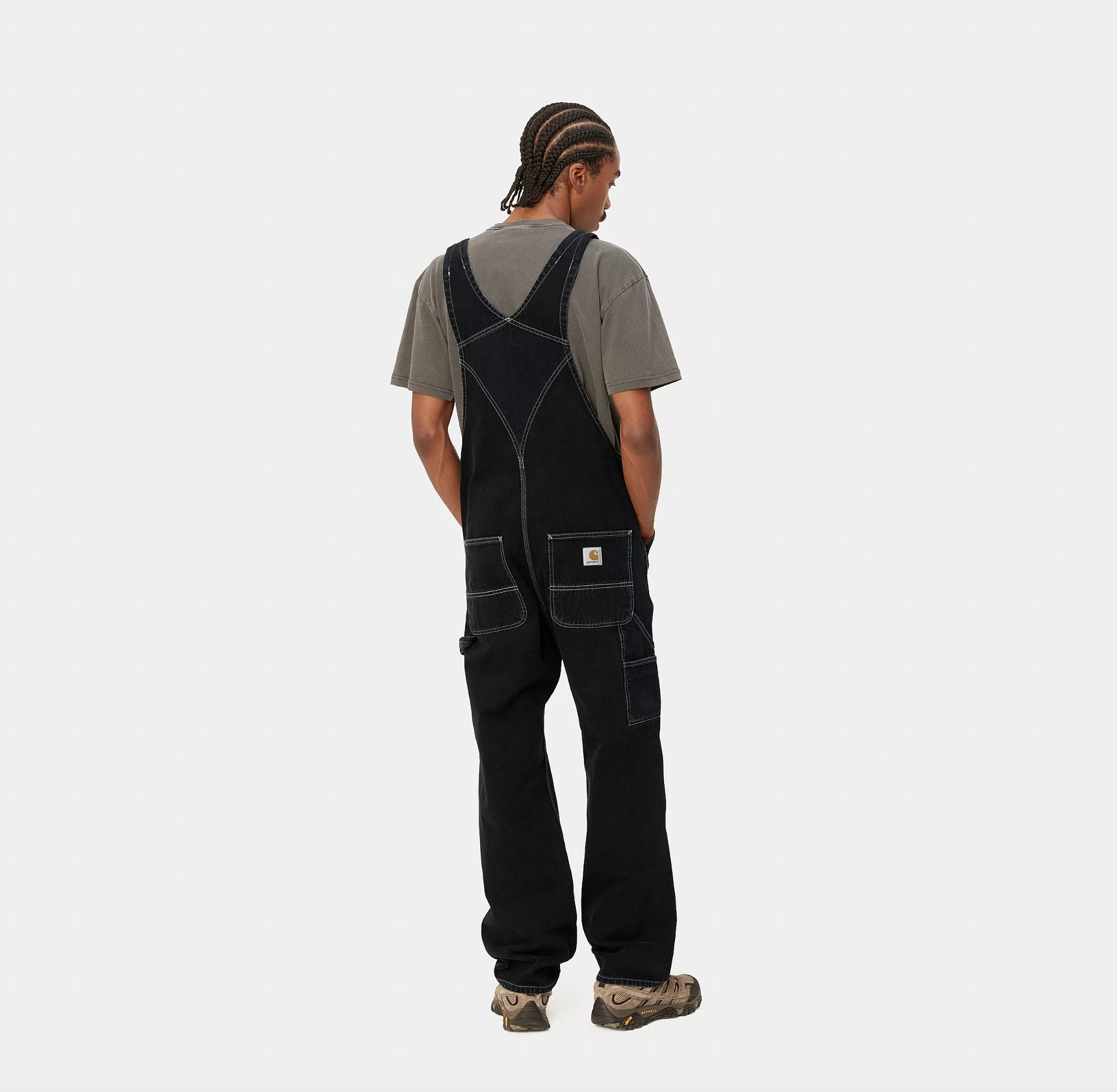 Peto Carhartt WIP Bib Overall - Black (Stone Washed)