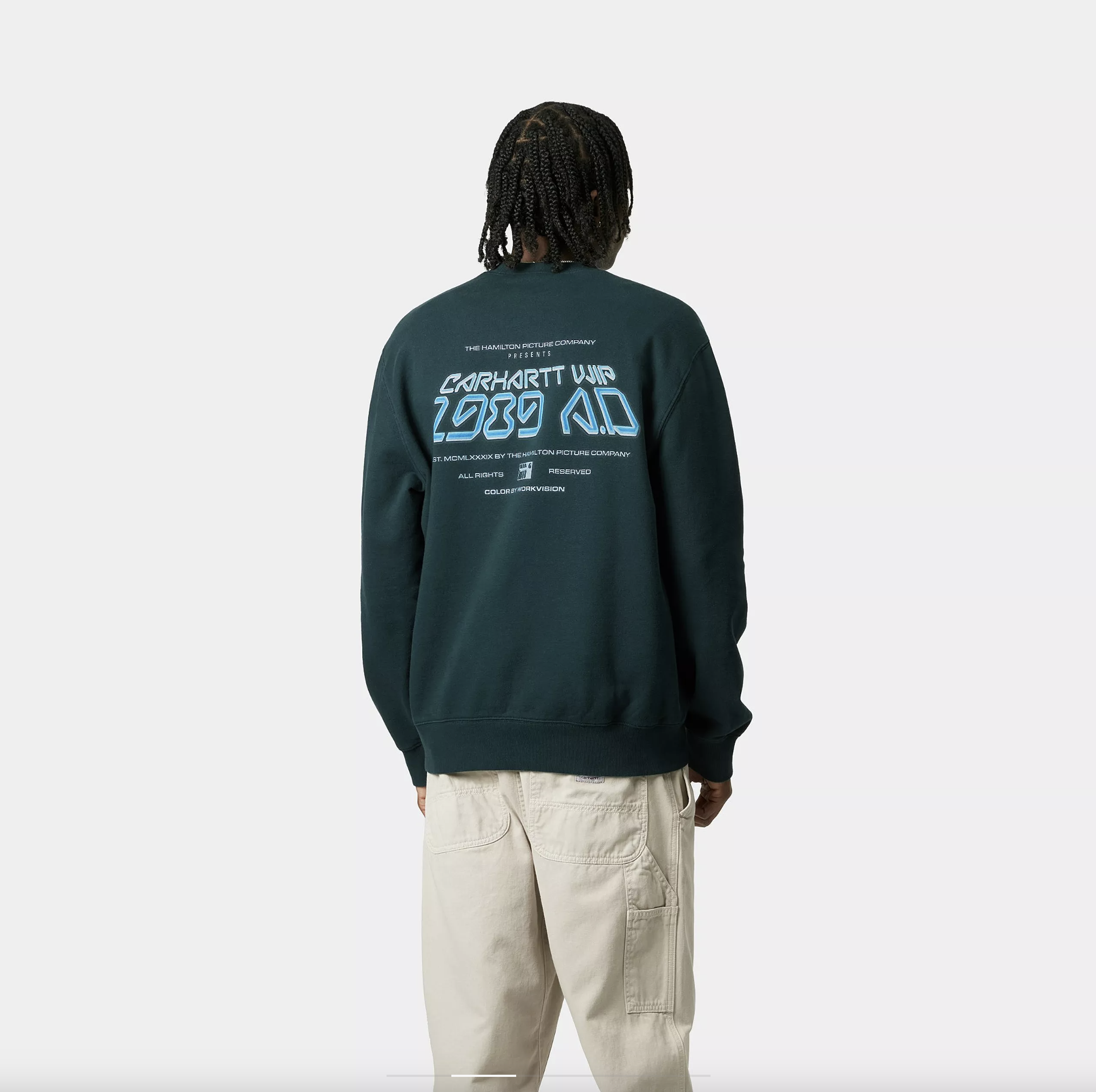 Sudadera Carhartt WIP Greatest Flicks - Deep Lagoon