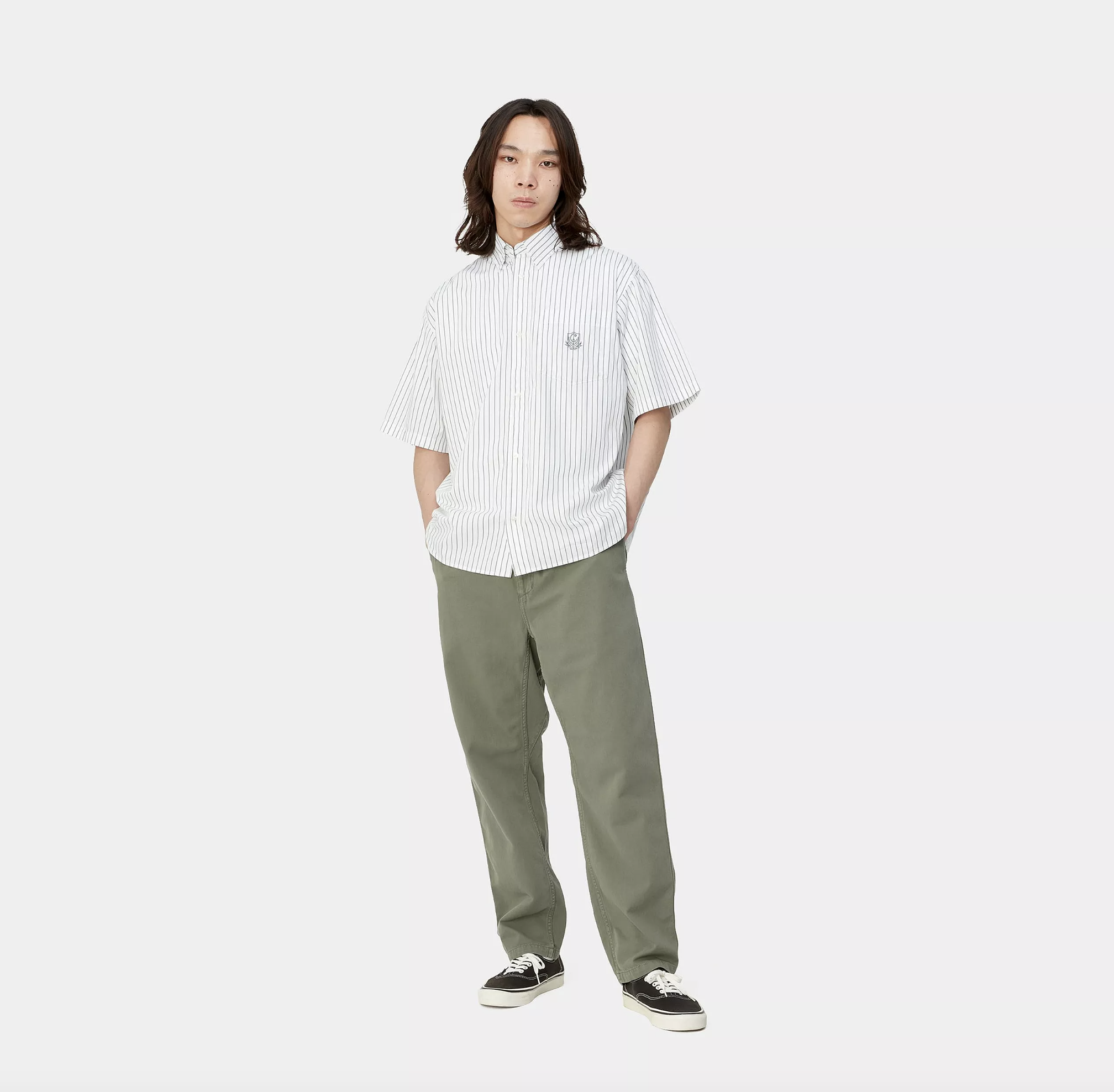 Pantalón Carhartt WIP Flint - Park (Garment Dyed)