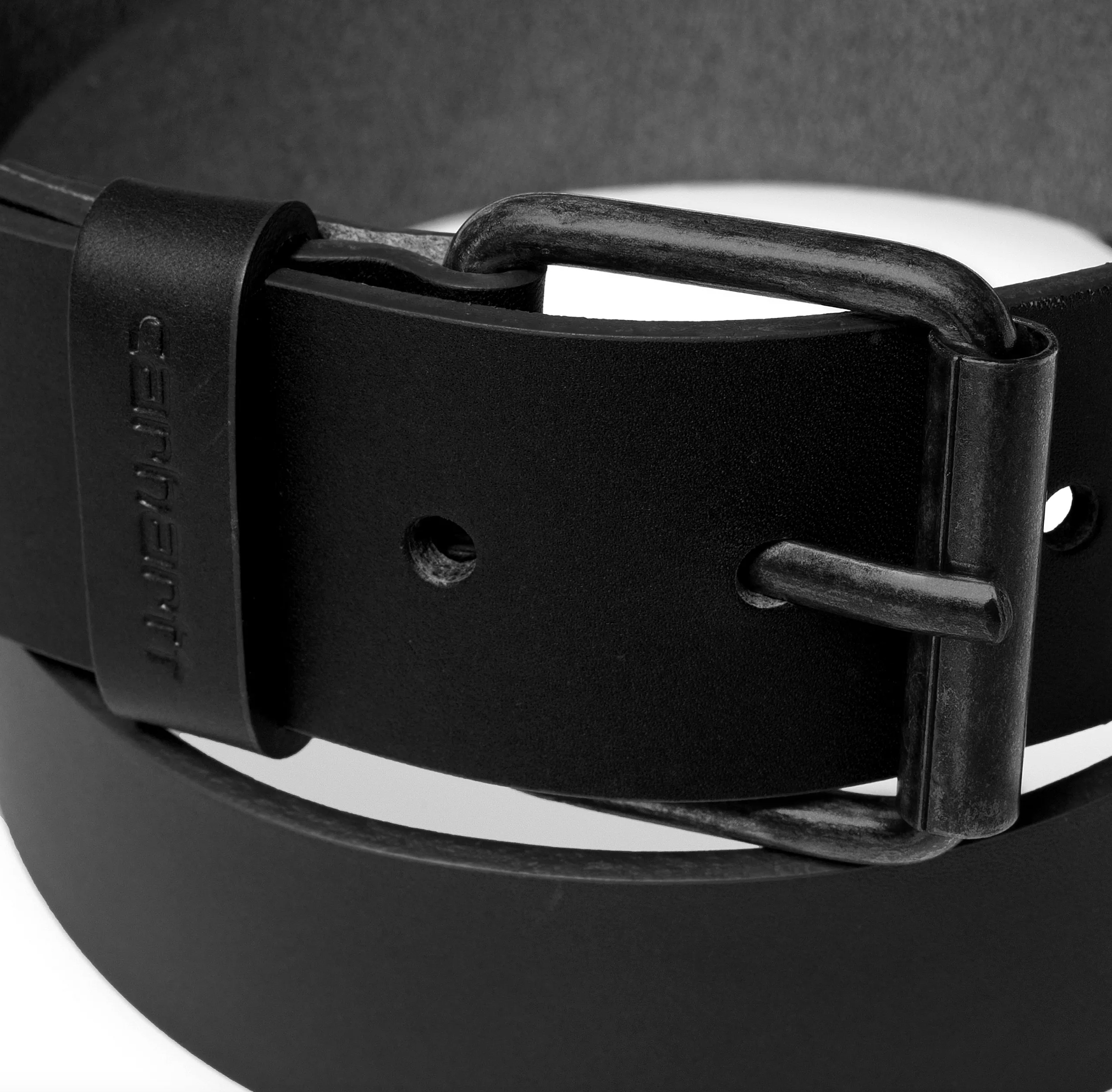 Cinturón Carhartt WIP Script Belt Leather - Black/Black