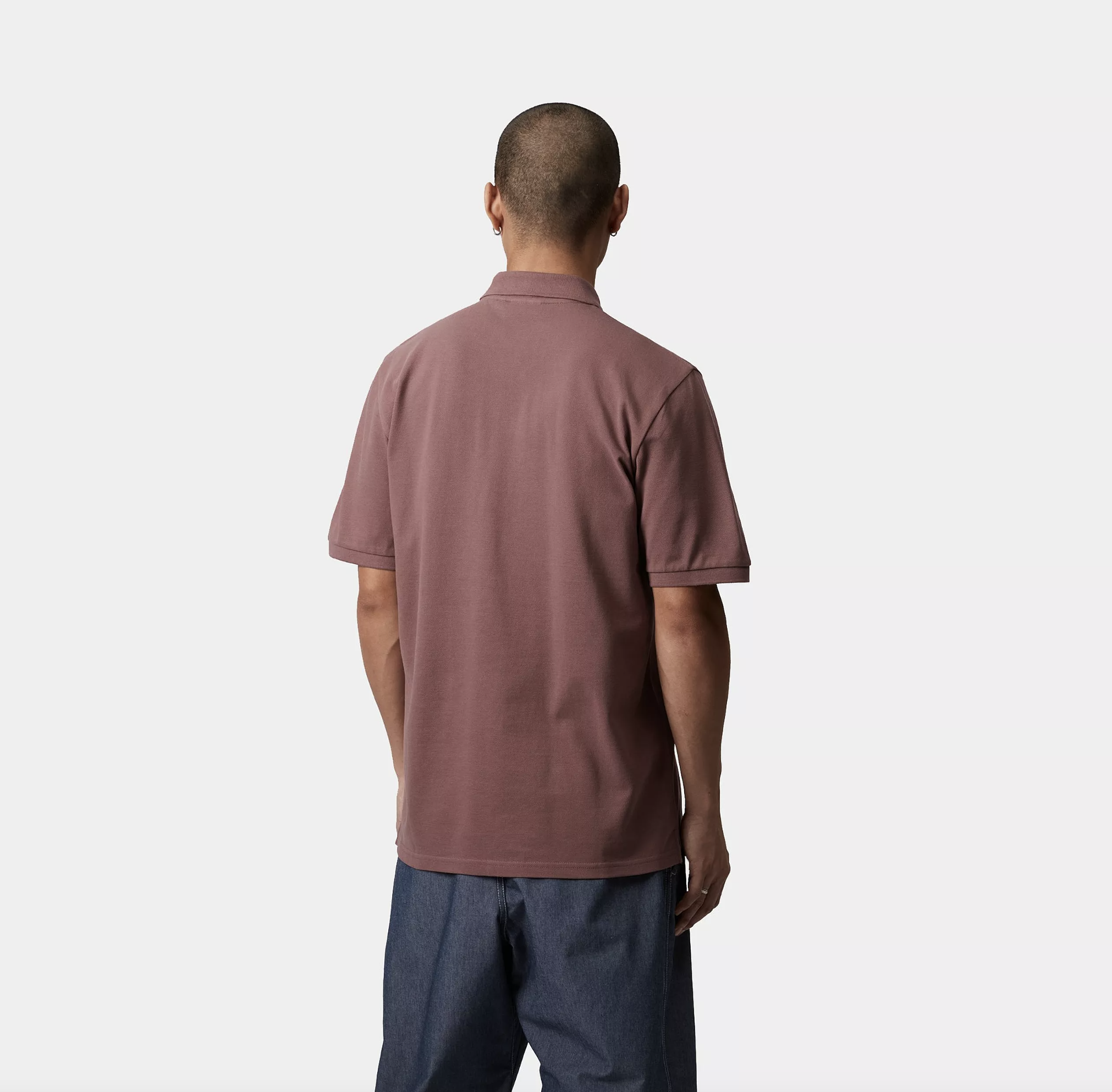 Polo Carhartt Wip SS Chase Pique - Dusky Pink/Gold