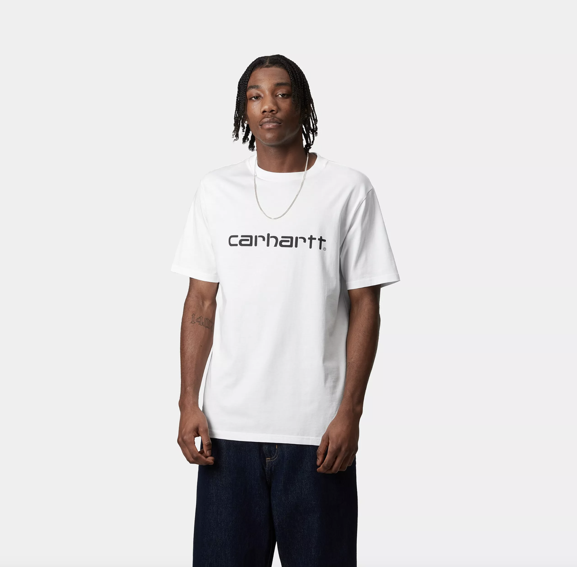 Camiseta Carhartt WIP Script - White/Black