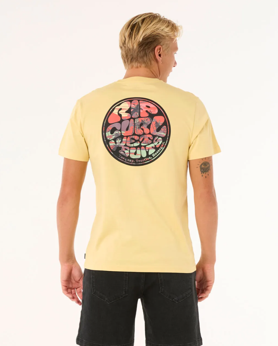 Camiseta Rip Curl Wettie Passage Icon - Straw