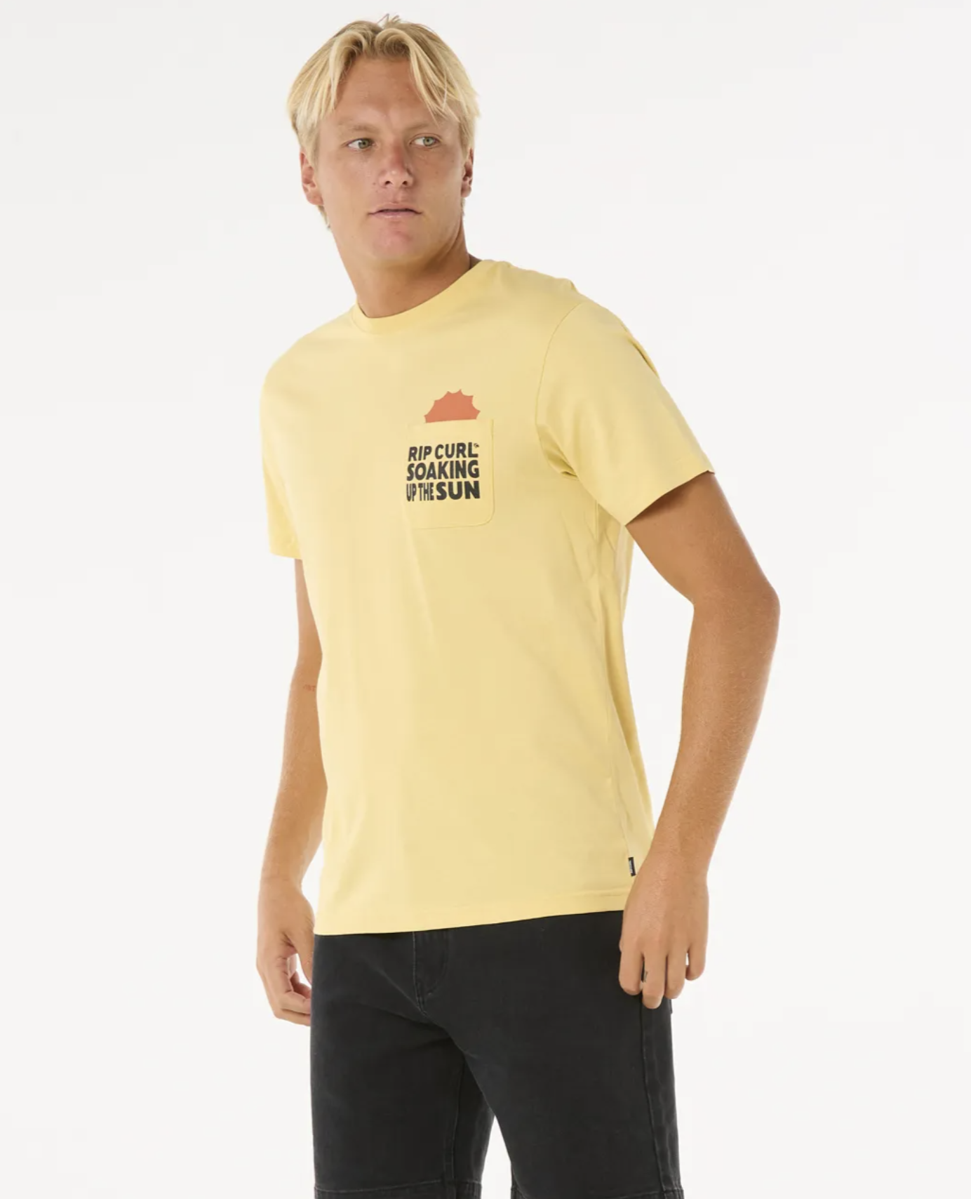 Camiseta Rip Curl Sun Soaker Pocket - Straw