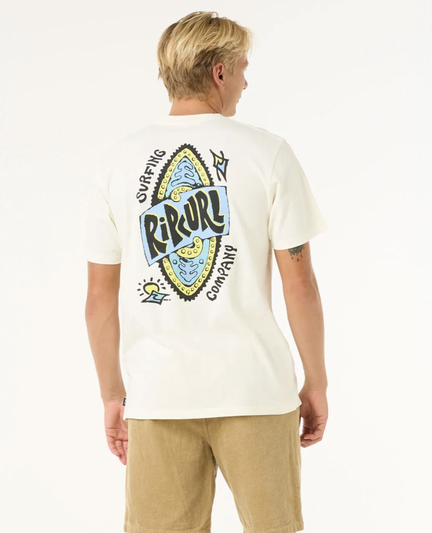 Camiseta Rip Curl Shield - Bone