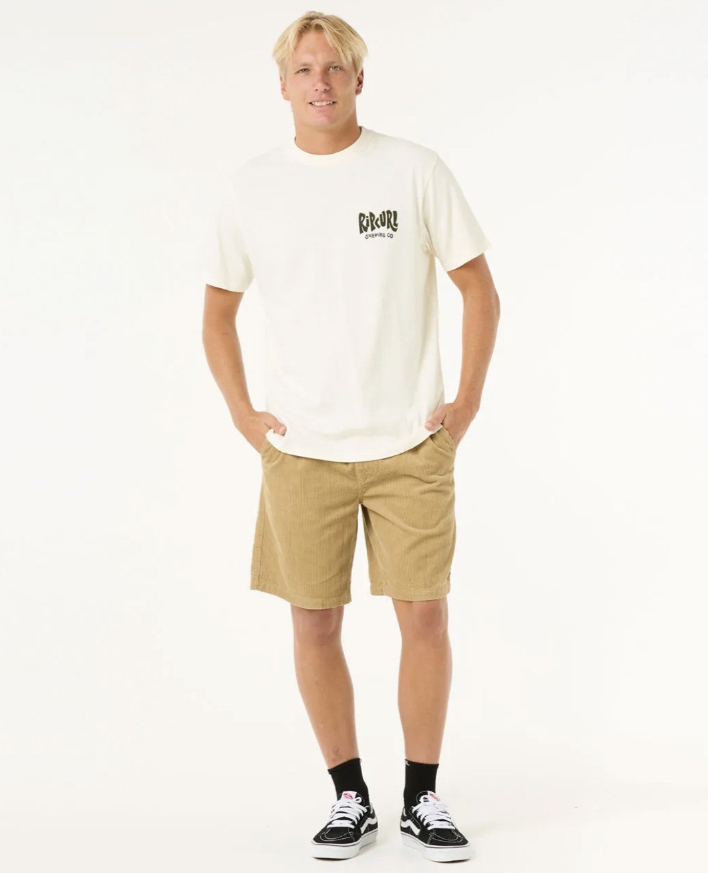 Camiseta Rip Curl Shield - Bone