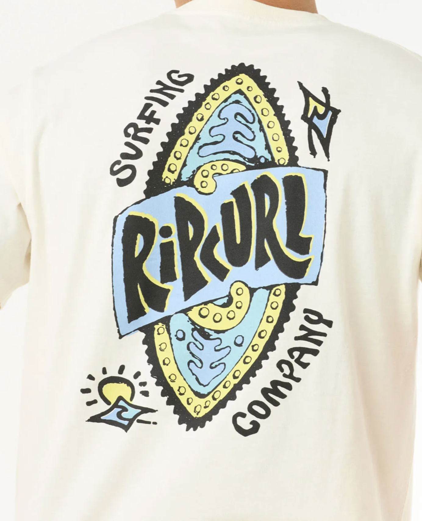 Camiseta Rip Curl Shield - Bone