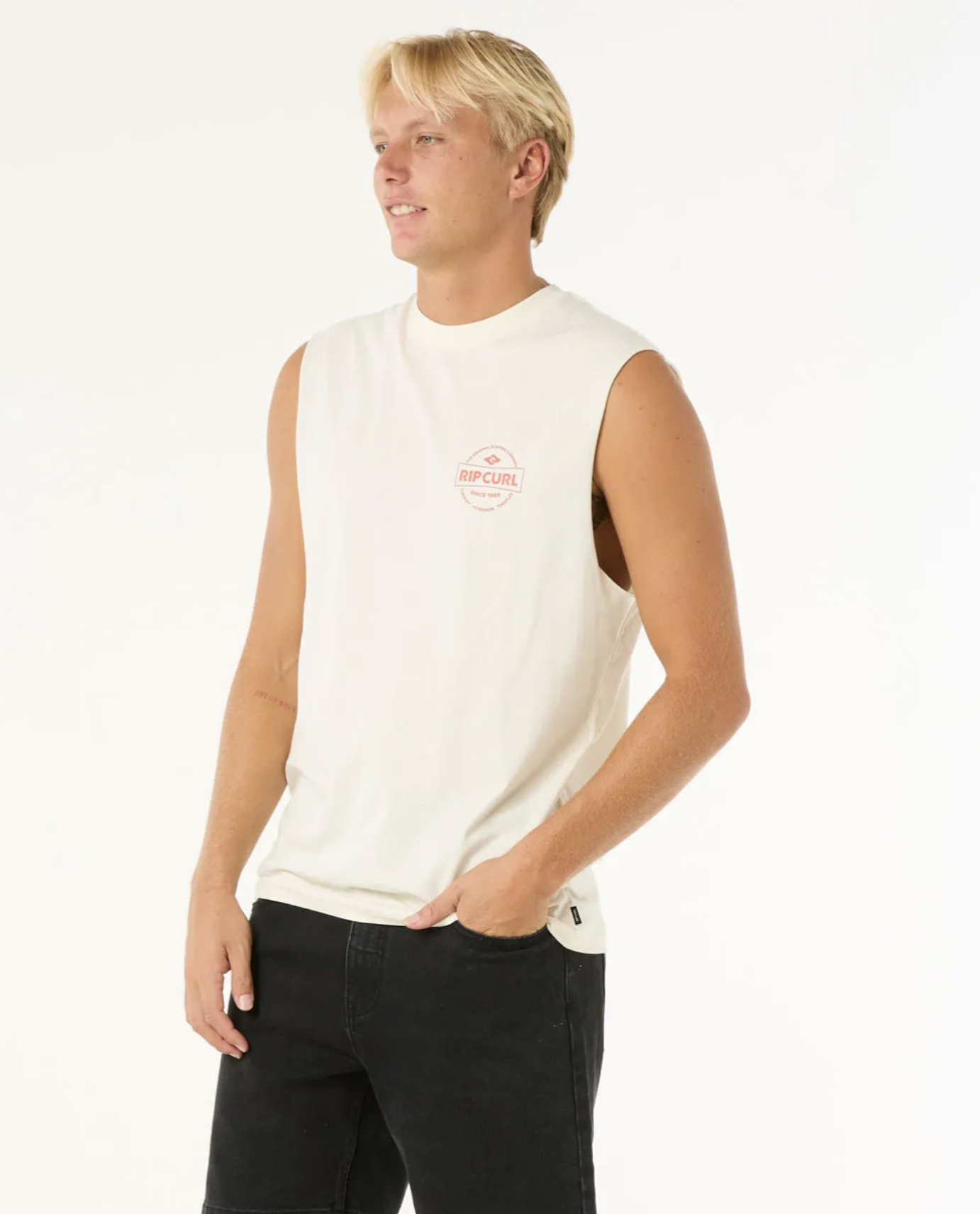 Camiseta Sin Mangas Rip Curl Stapler - White
