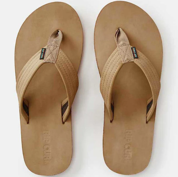 Chanclas Rip Curl Revival Leather Open Toe - Tan