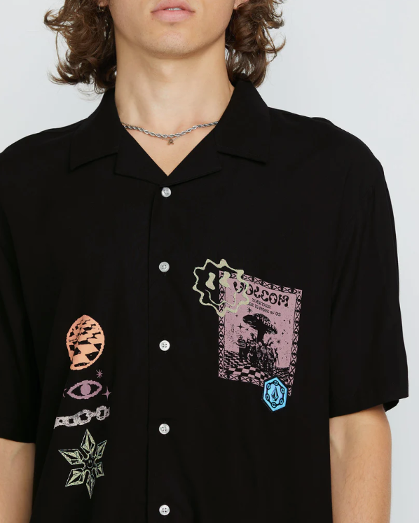 Camisa Volcom Filip Rygalski Woven - Black