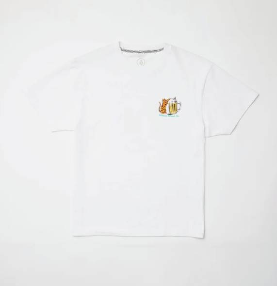 Camiseta Volcom Curious Cat - White