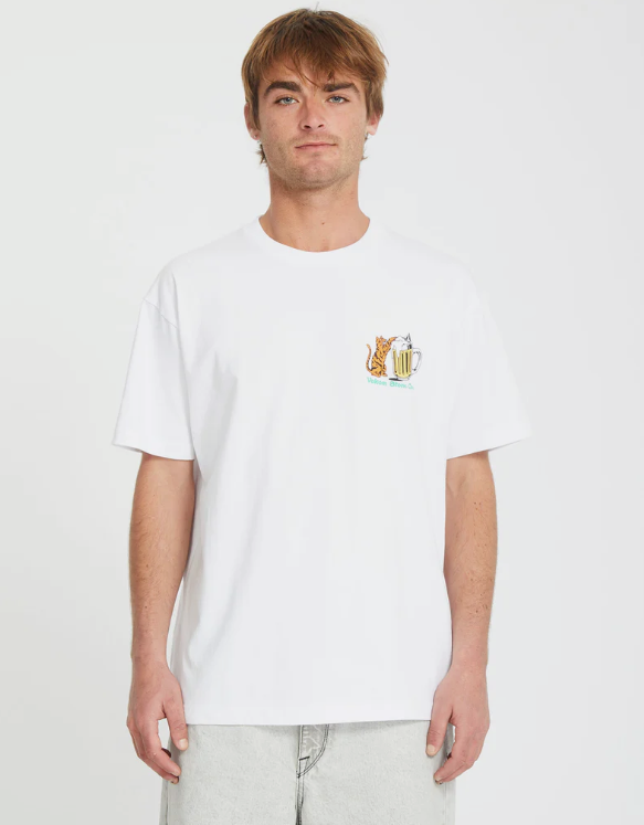 Camiseta Volcom Curious Cat - White