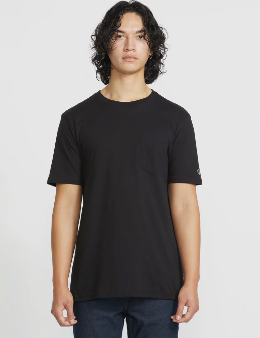 Camiseta Volcom Solid Pocket - Black
