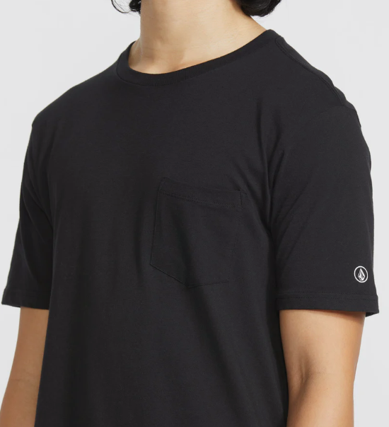 Camiseta Volcom Solid Pocket - Black