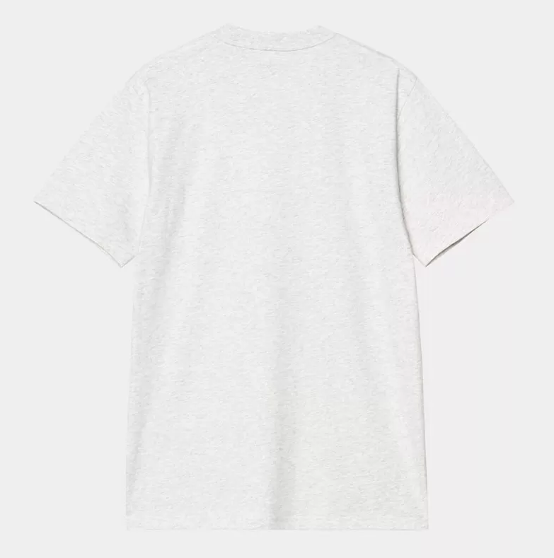 Camiseta Carhartt WIP Script - Ash Heather/Air Green