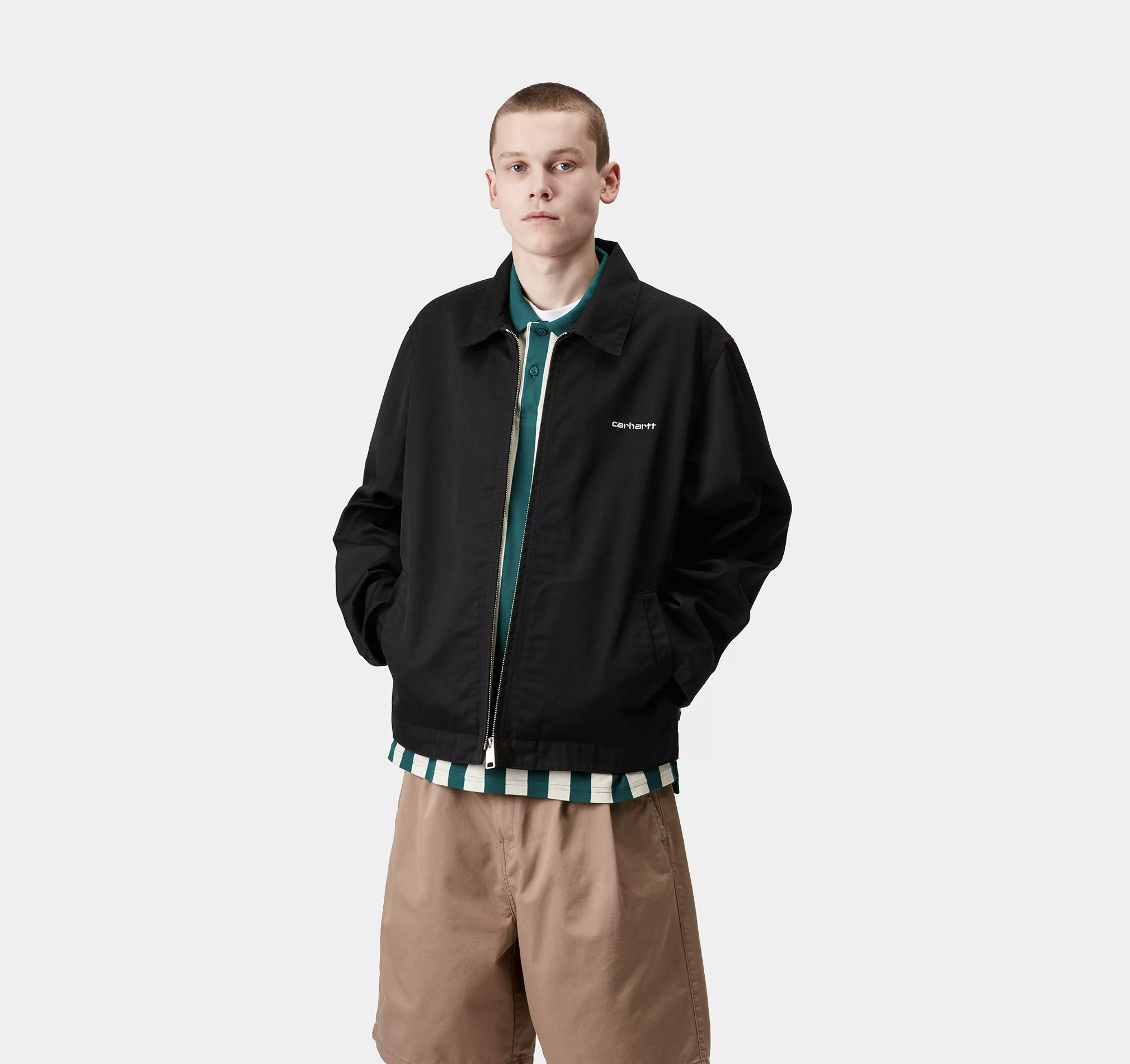 Chaqueta Carhartt WIP Module Script - Black/White (Rinsed)